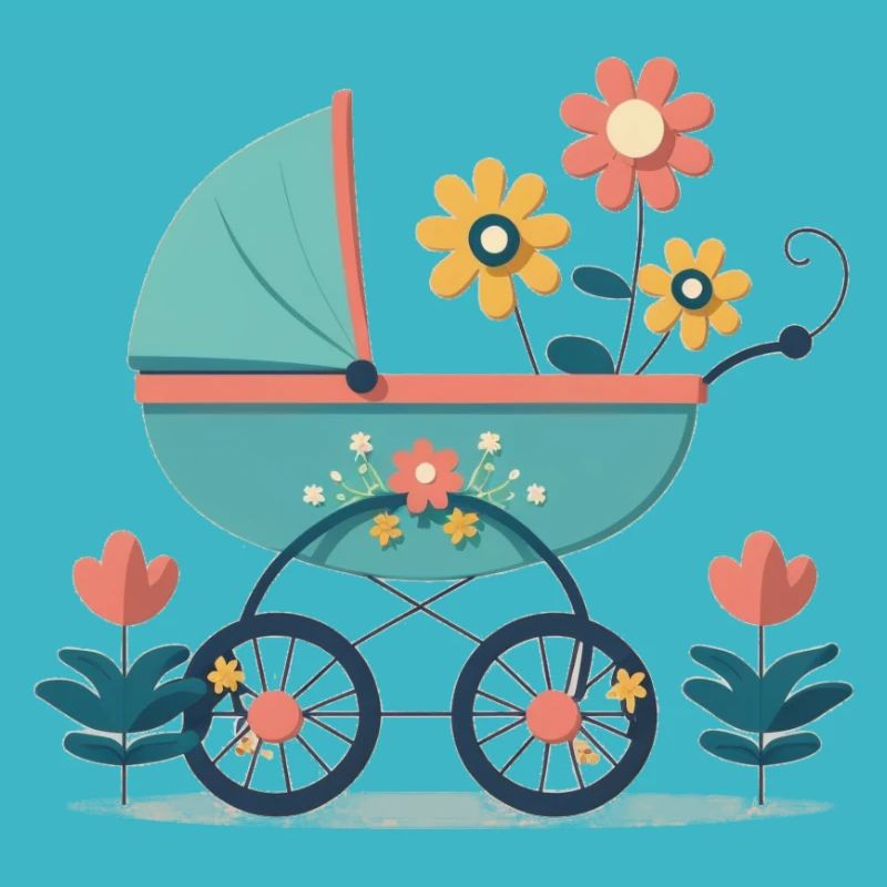 Flowery stroller 7