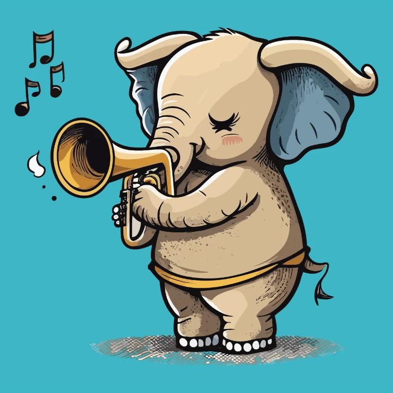 Éléphant trompette