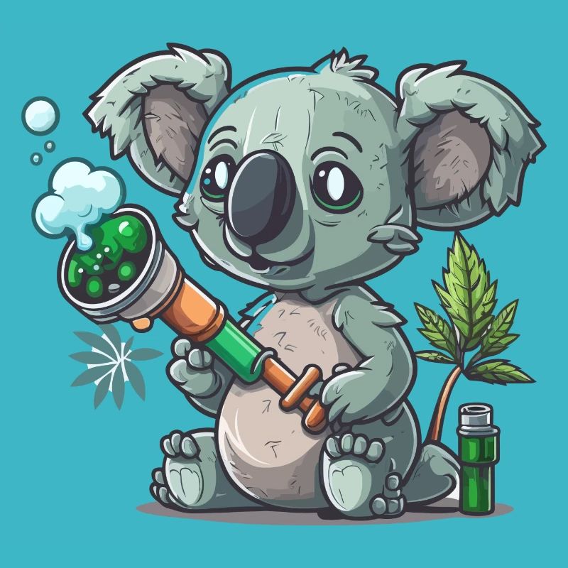 Koala soufflant de bang