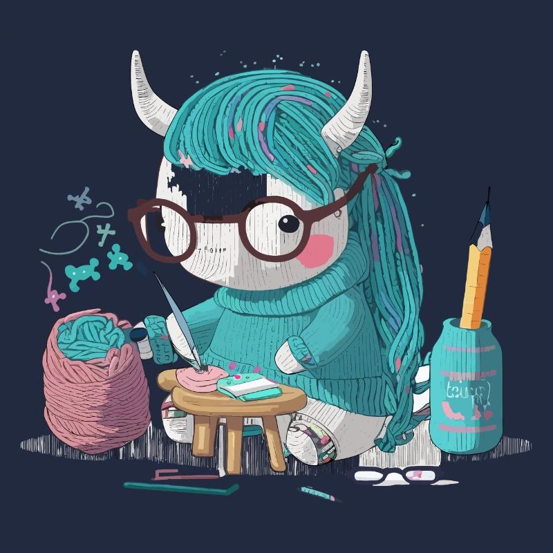 Strickendes Einhorn