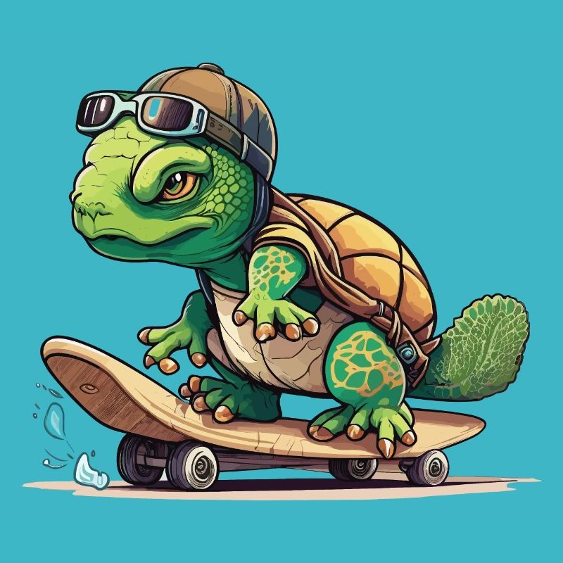 Skateboard-Schildkröte
