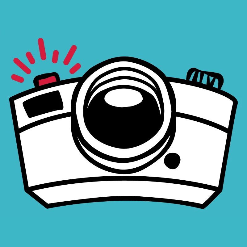 Photo camera drawing for avid photographers
