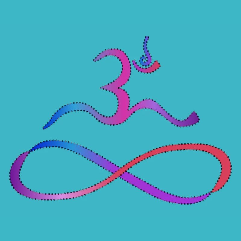 Aum avec contour foncé lemniscate