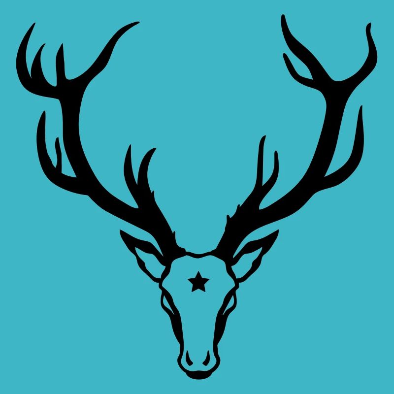 Hirsch Geweih Stern Stag Night Deer 1c