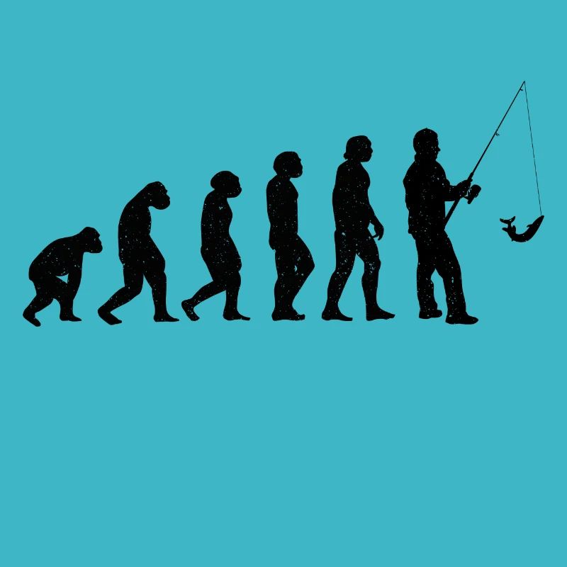 Angeln Angler Fischerei Fischer Evolution