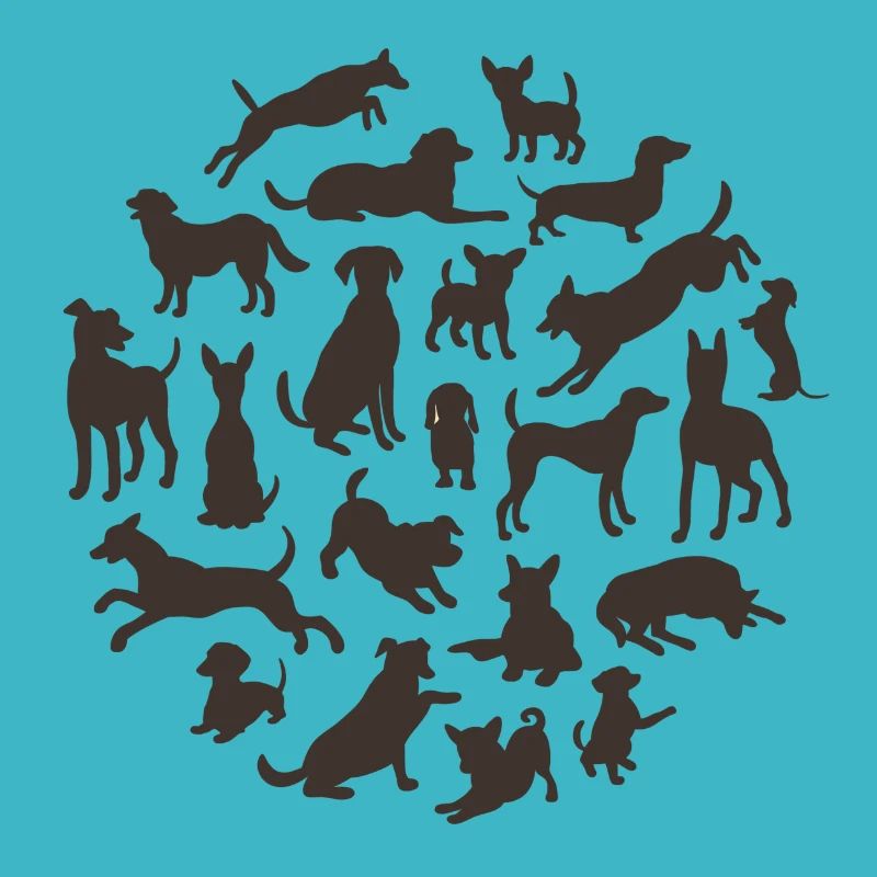 Différentes races de chiens