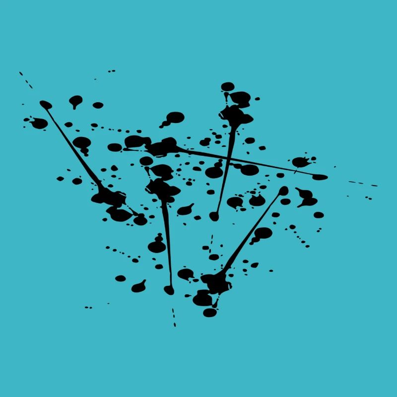 Schwarze Farbspritzer