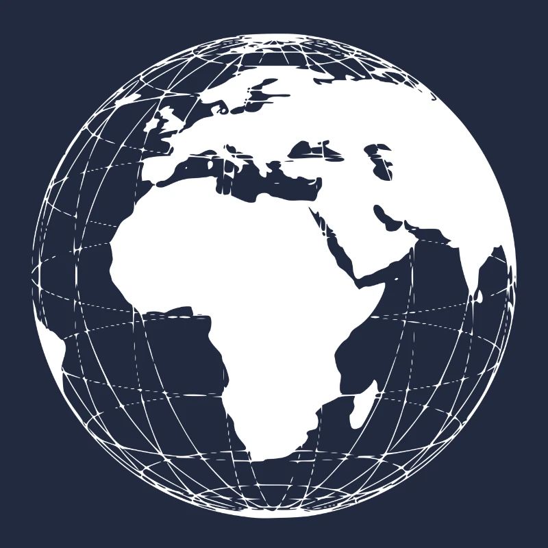 Globe - Globe terrestre blanc Planète Terre