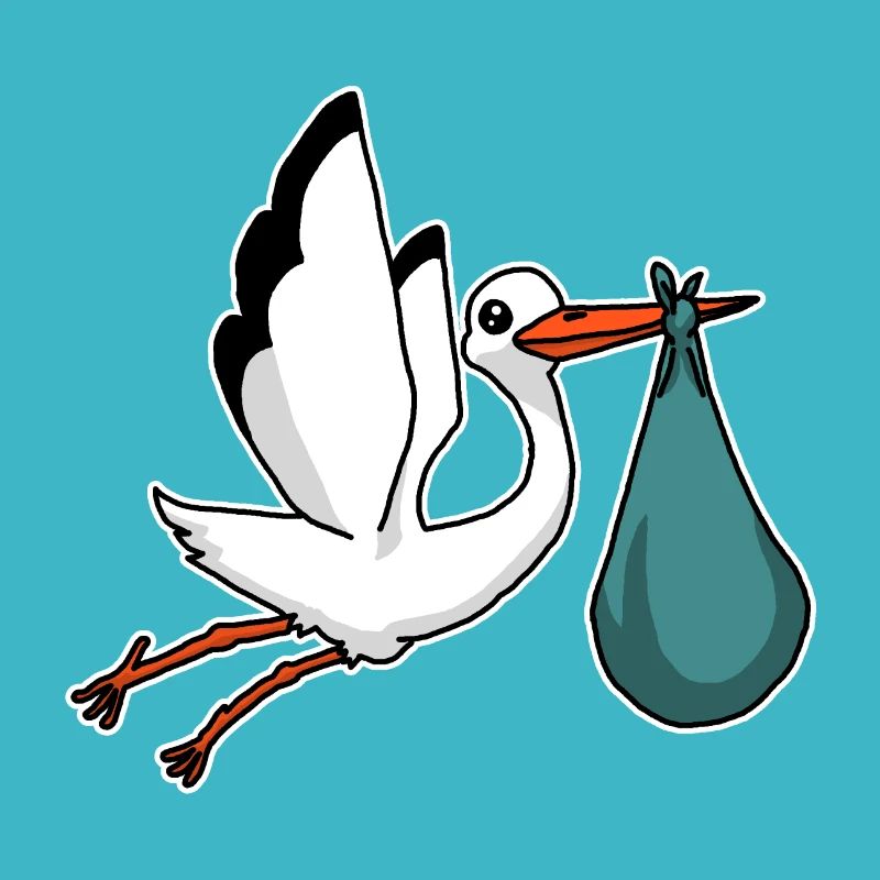 Cigogne, cigogne blanche, bébé, grossesse
