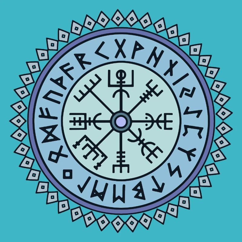 Vegvisir symbol runic script