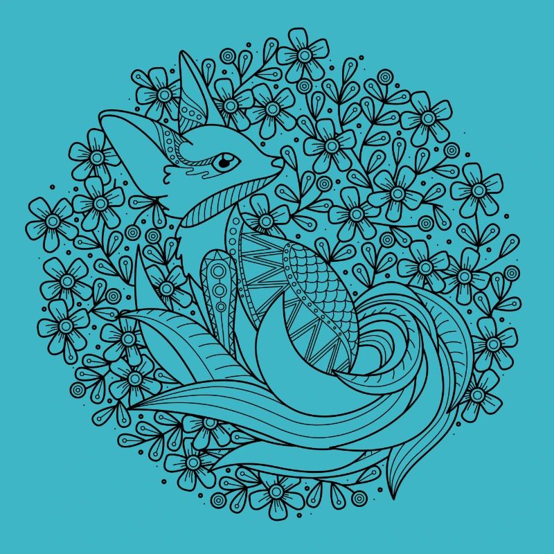 Fuchs. Fox. Mandala Style.