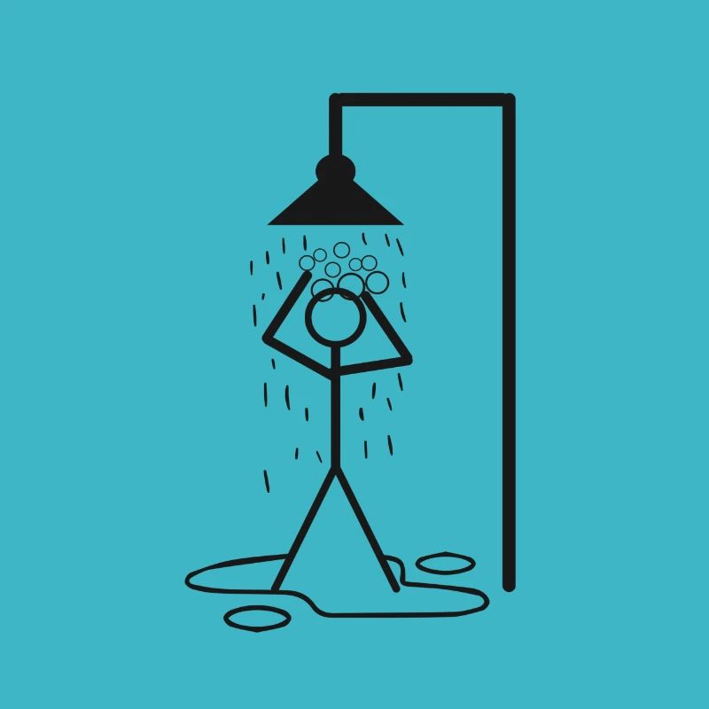 Dusche Strichmännchen