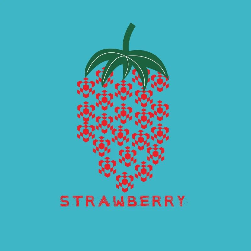Strawberry, Erdebeere, Abstrait