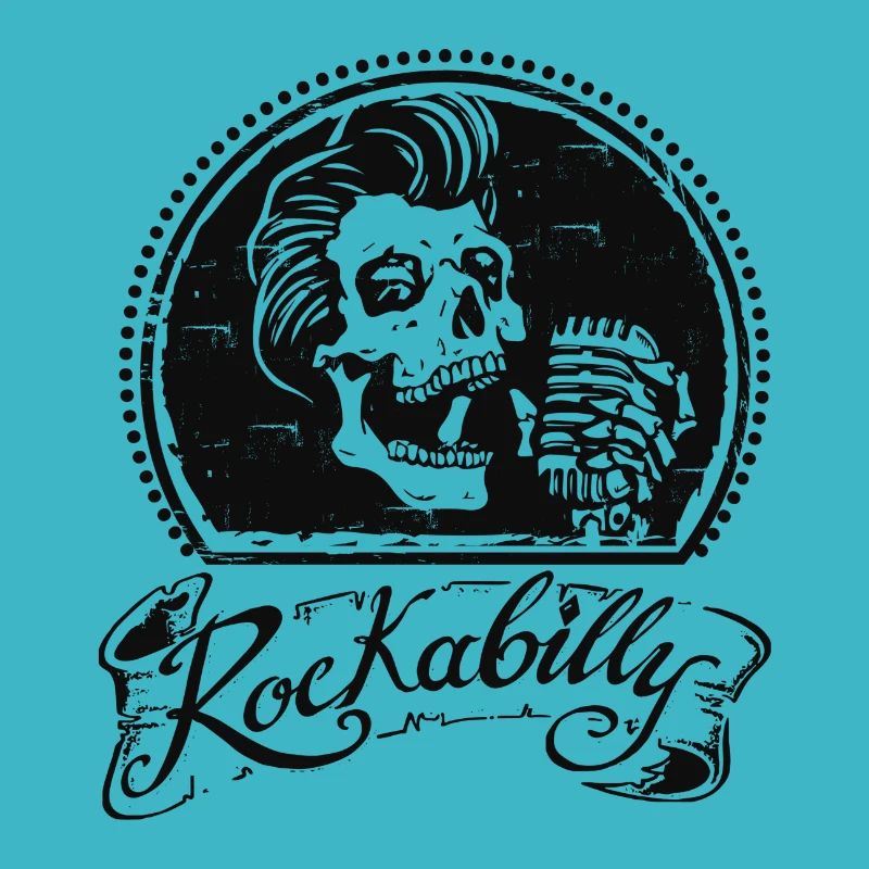 Tête de mort de Rockabilly