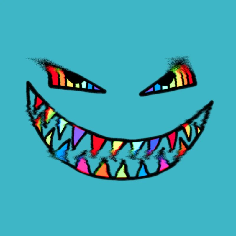 Rainbow Monster Shark Teeth couleurs arc-en-ciel