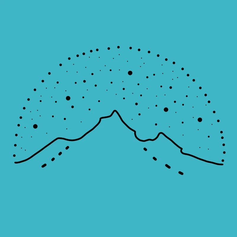 Mountains stars sky starry sky