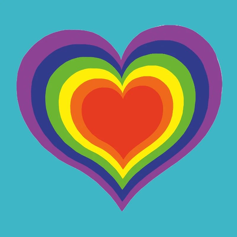 Herz Regenbogenfarben