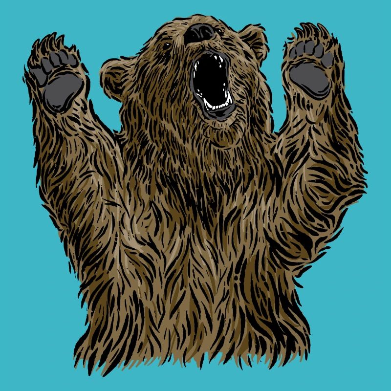 Braunbär Kopf Bär Motiv für Braunbären Team oder