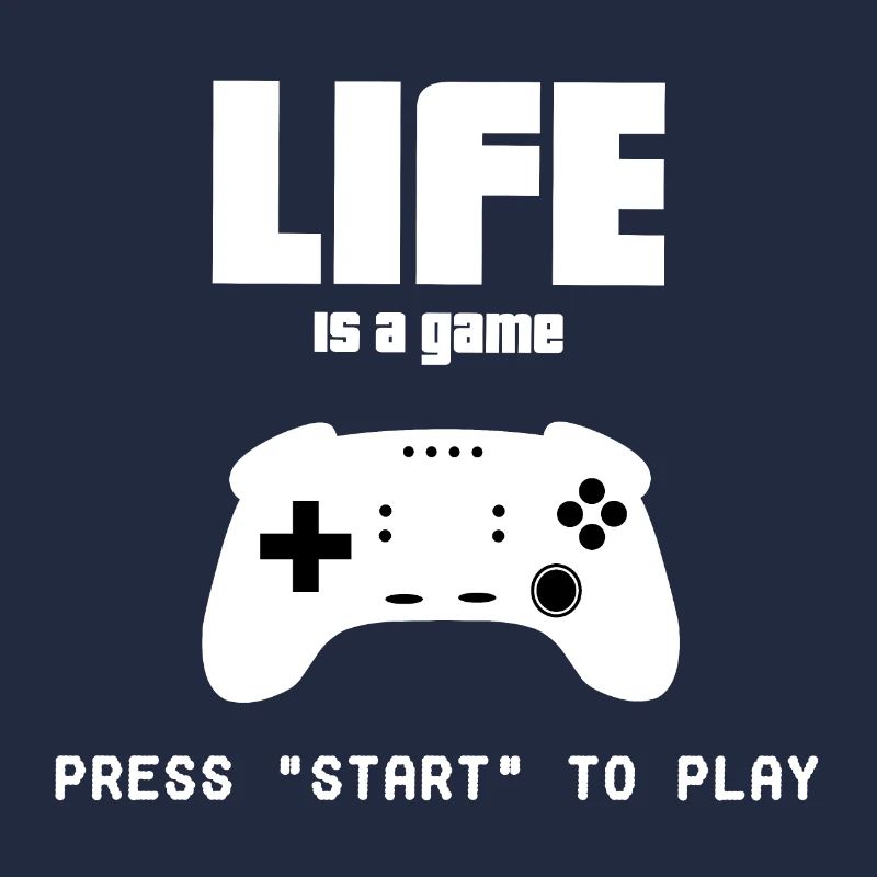 Das Leben ist ein Spiel, drücken Sie Start, um den Controller zu spielen