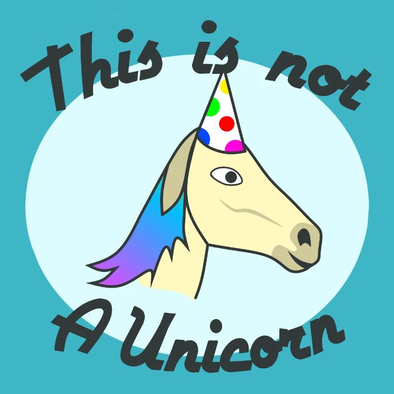 Pas une licorne. Drôle de licorne de cheval