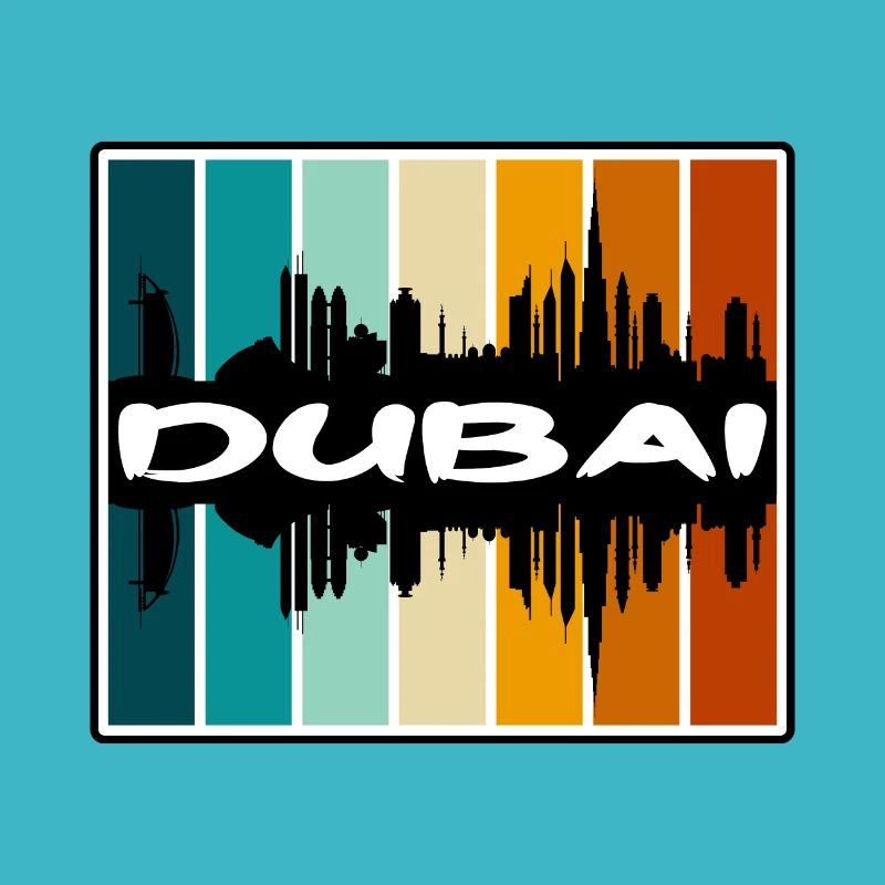 Dubai Skyline Silhouette Reise Souvenir