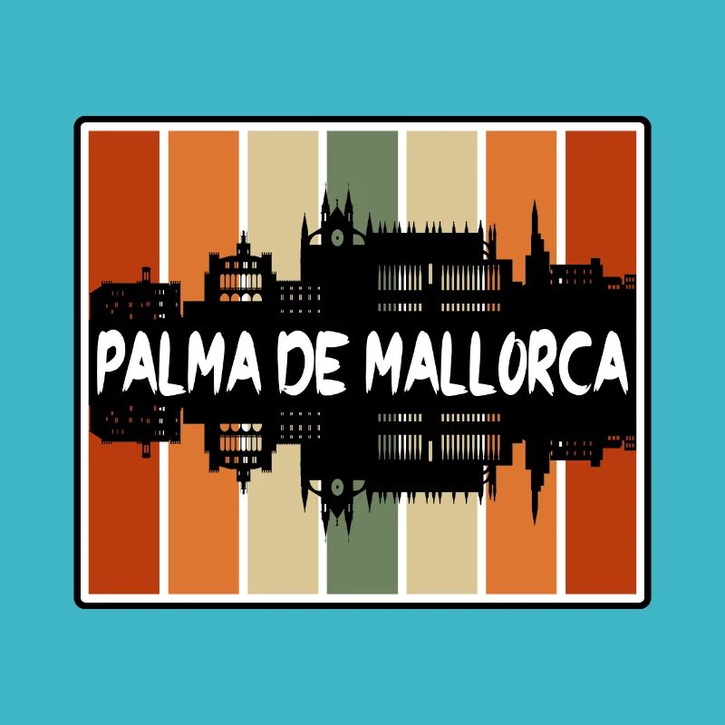 Palma de Mallorca Spanien Skyline Silhouette Reisen
