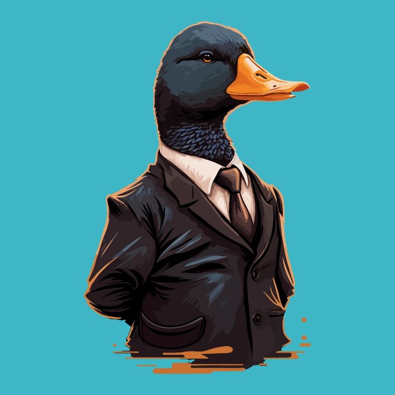 Coole Ente trägt Kleidung
