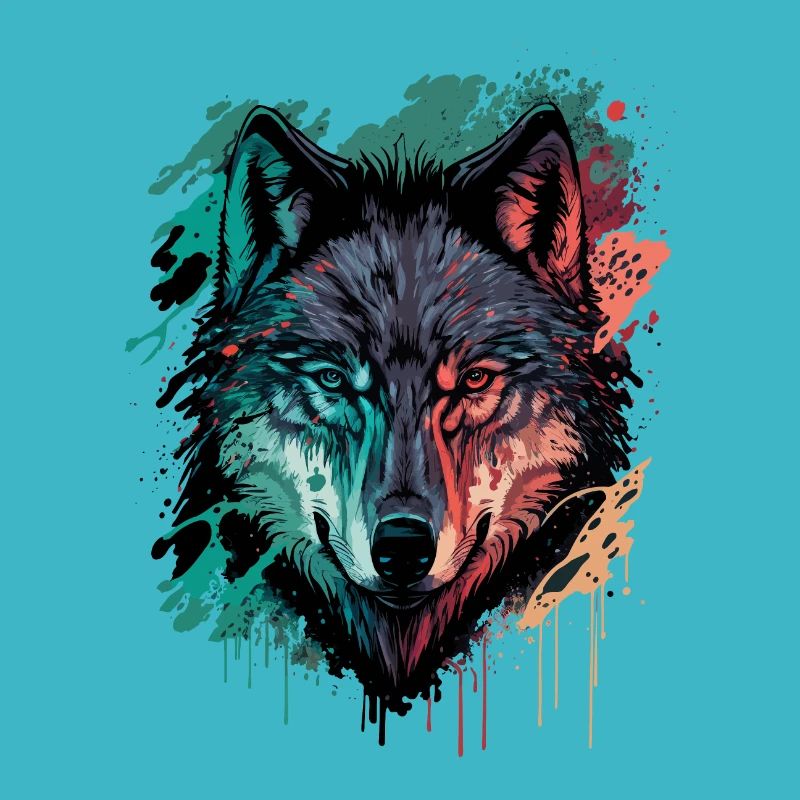 Digitale Darstellung eines Wolfes