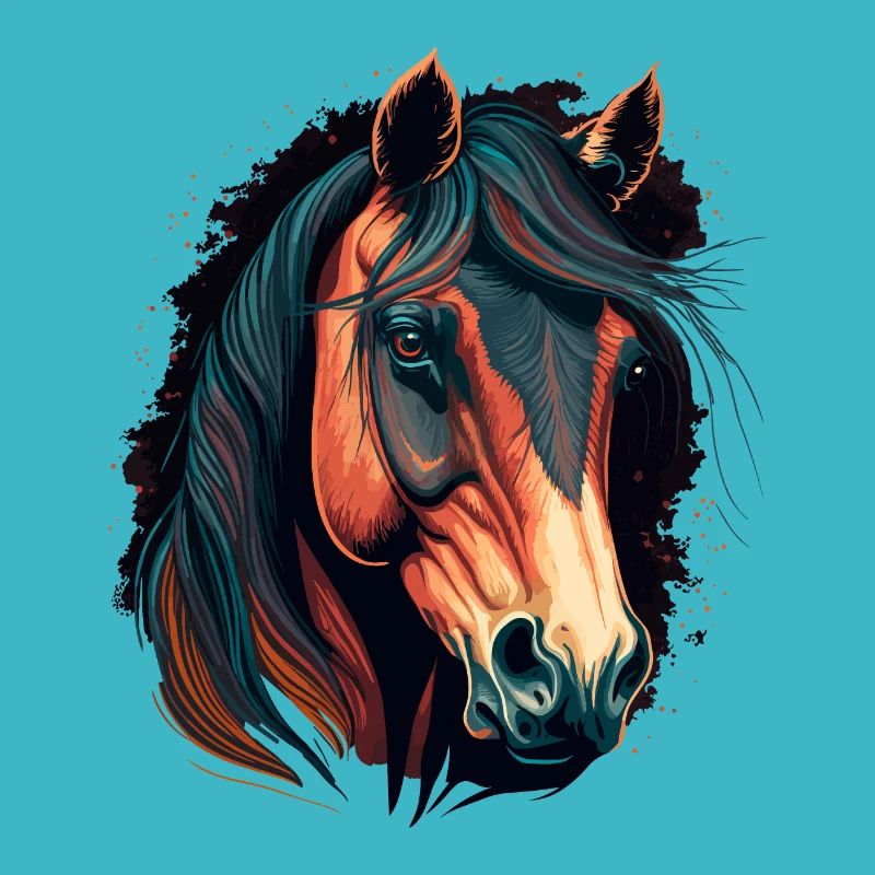 Peinture numérique de cheval à la mode