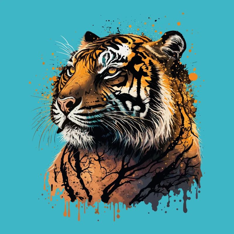 Tiger-Kunstwerk