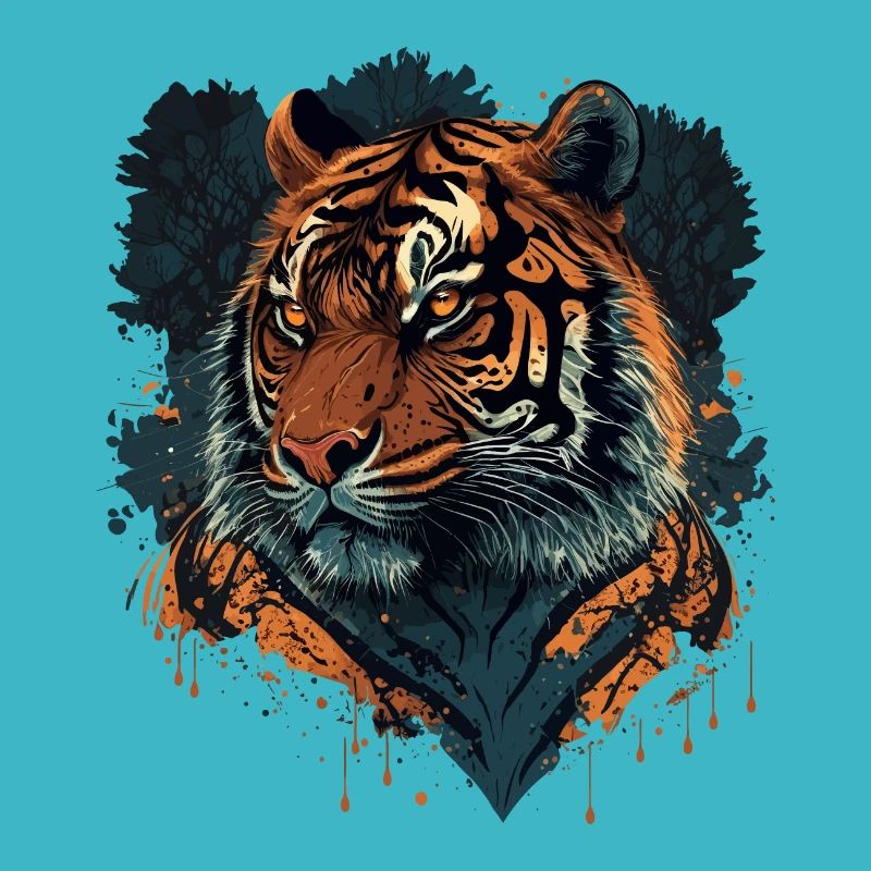 Flaches Tiger-Design