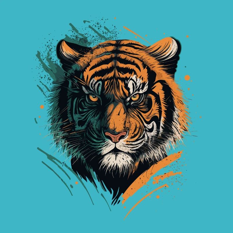 Tigre effrayant qui vous regarde dans les yeux