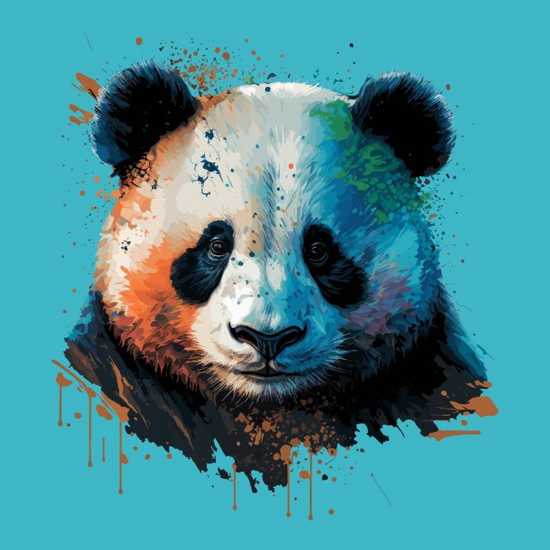 Bunte Panda Illustration