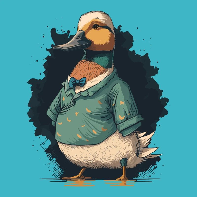 Ente im Hemd