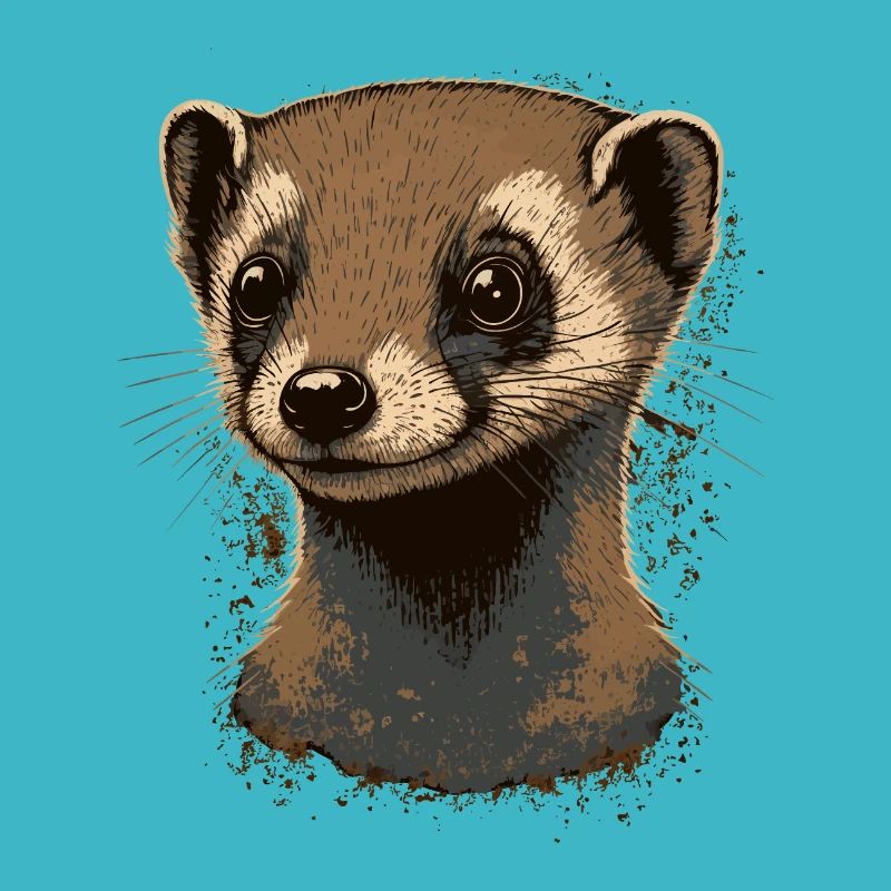 Frettchenkopf Illustration
