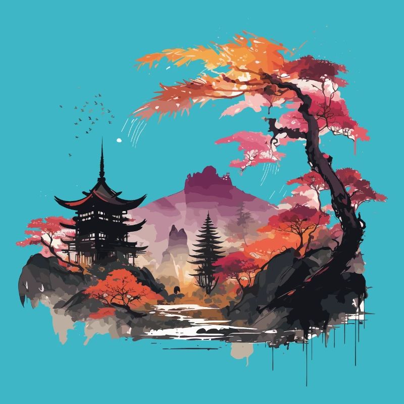 Asiatische Landschaft