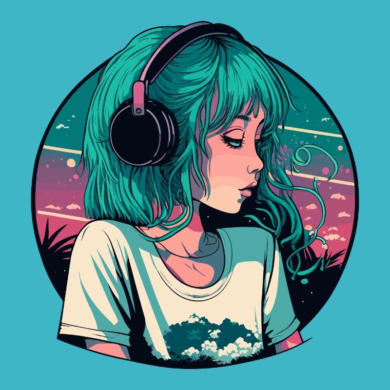 Süßes Lo-Fi-Mädchen