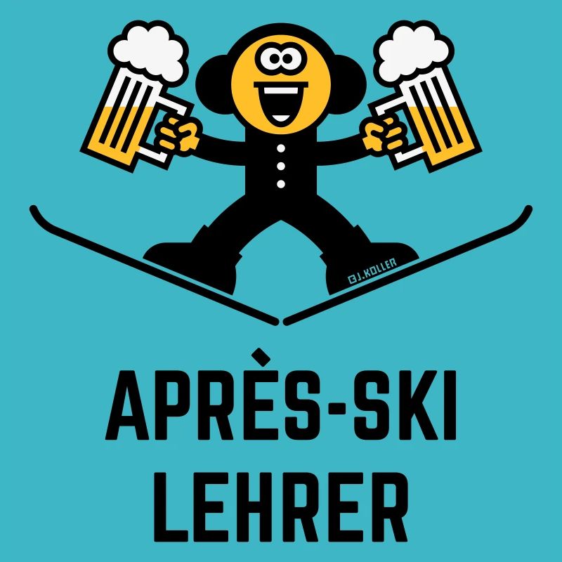 Après-Ski Lehrer (Bier / Karikatur / 3C)