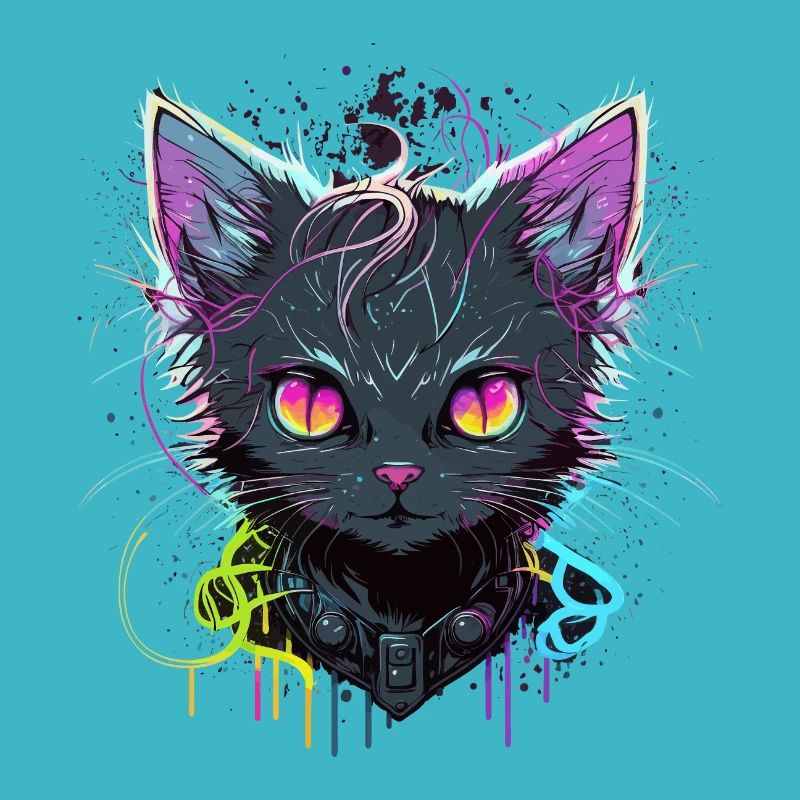 Coole Katze Illustration