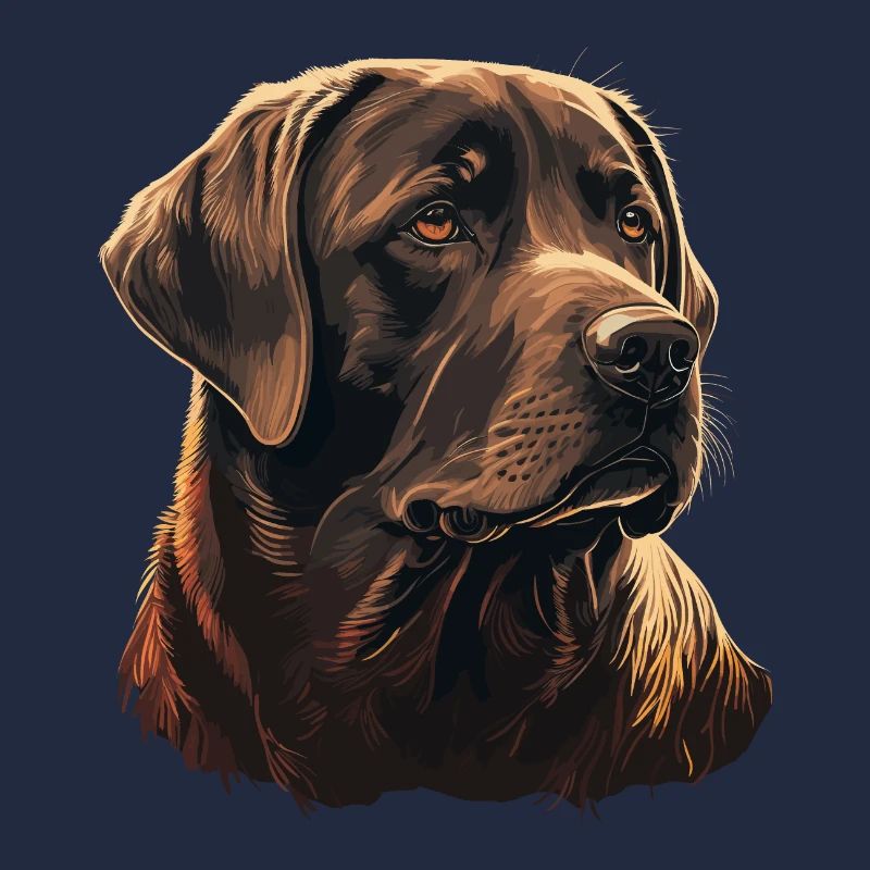 Labrador Retriever de couleur chocolat Pet