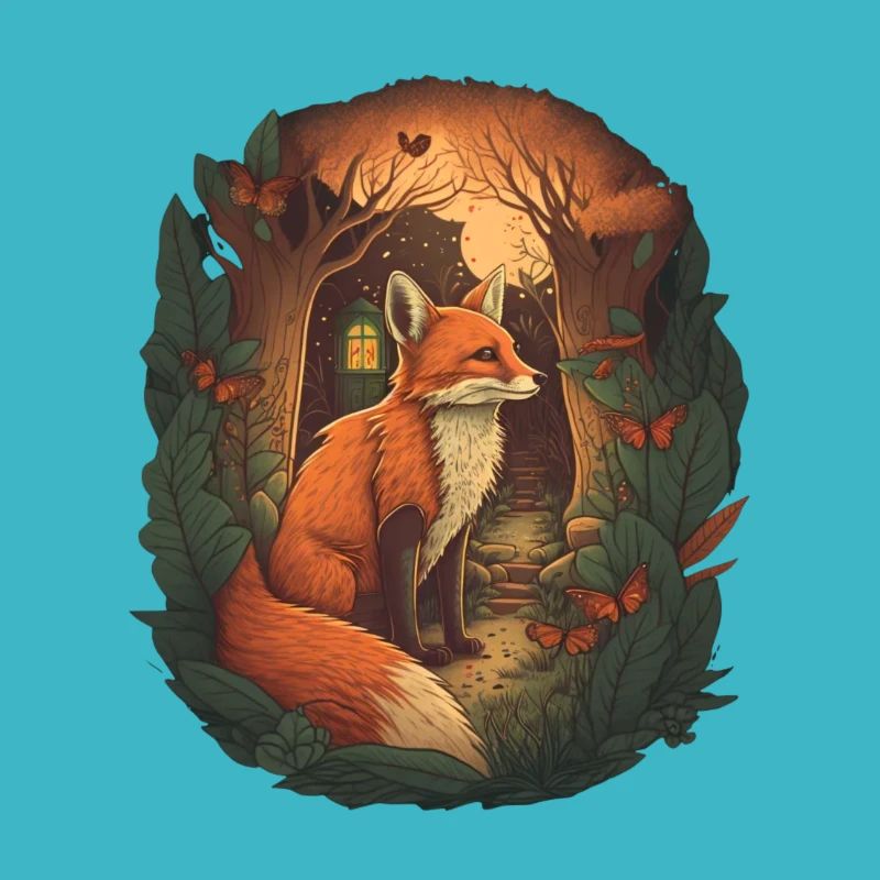Red fox in a forest
