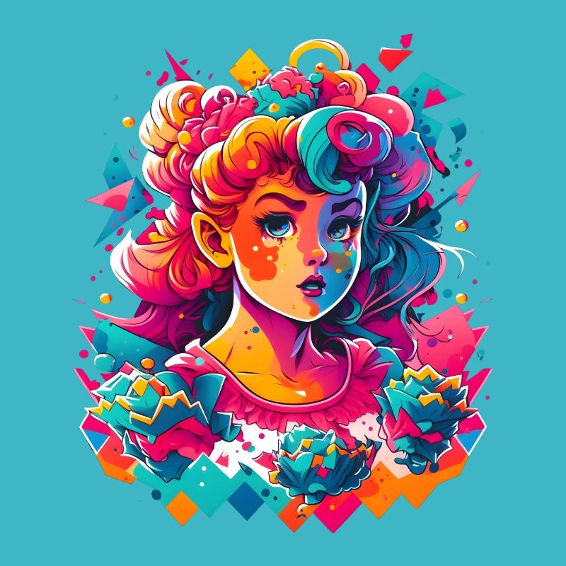 Synthwave Mädchen