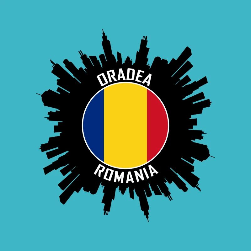 Oradea Skyline Rumänien Flagge Reise-Souvenir