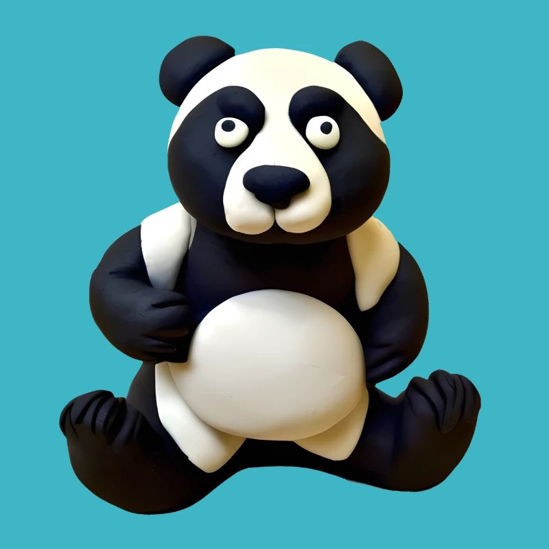 Panda en pâte à modeler
