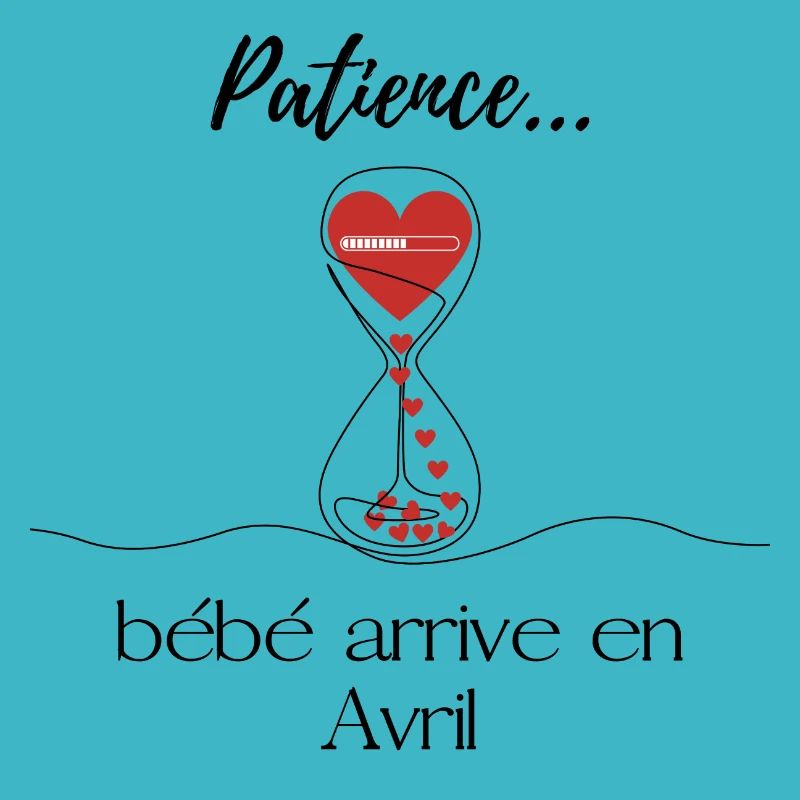 Annonce grossesse. Patience bébé arrive en Avril