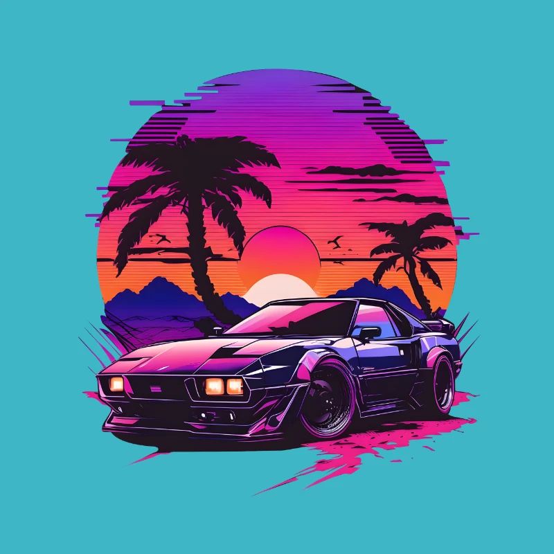 Synthwave Super Sport Car