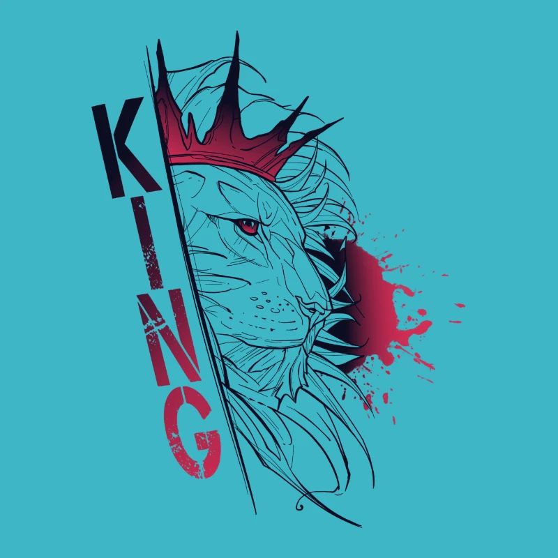 Sketch trash lion - KING