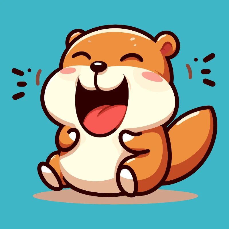 LAUGHING HAMSTER RODENT PET SMALL CHEEK ROUND
