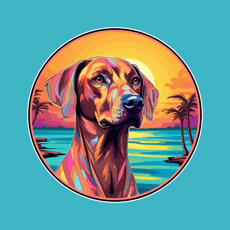 Rhodesian Ridgeback Hunderasse Bunte Karikatur Wat