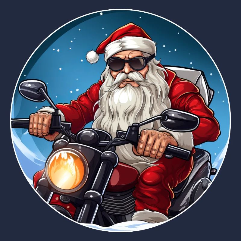 Motorrad Weihnachtsmann